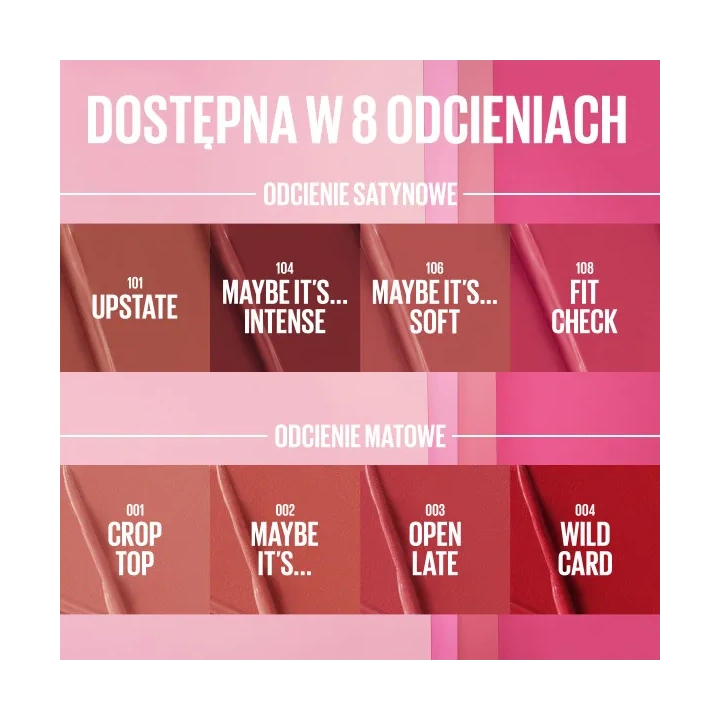 MAYBELLINE Serum Lipstick pomadka do ust 001 Crop Top 4,4g