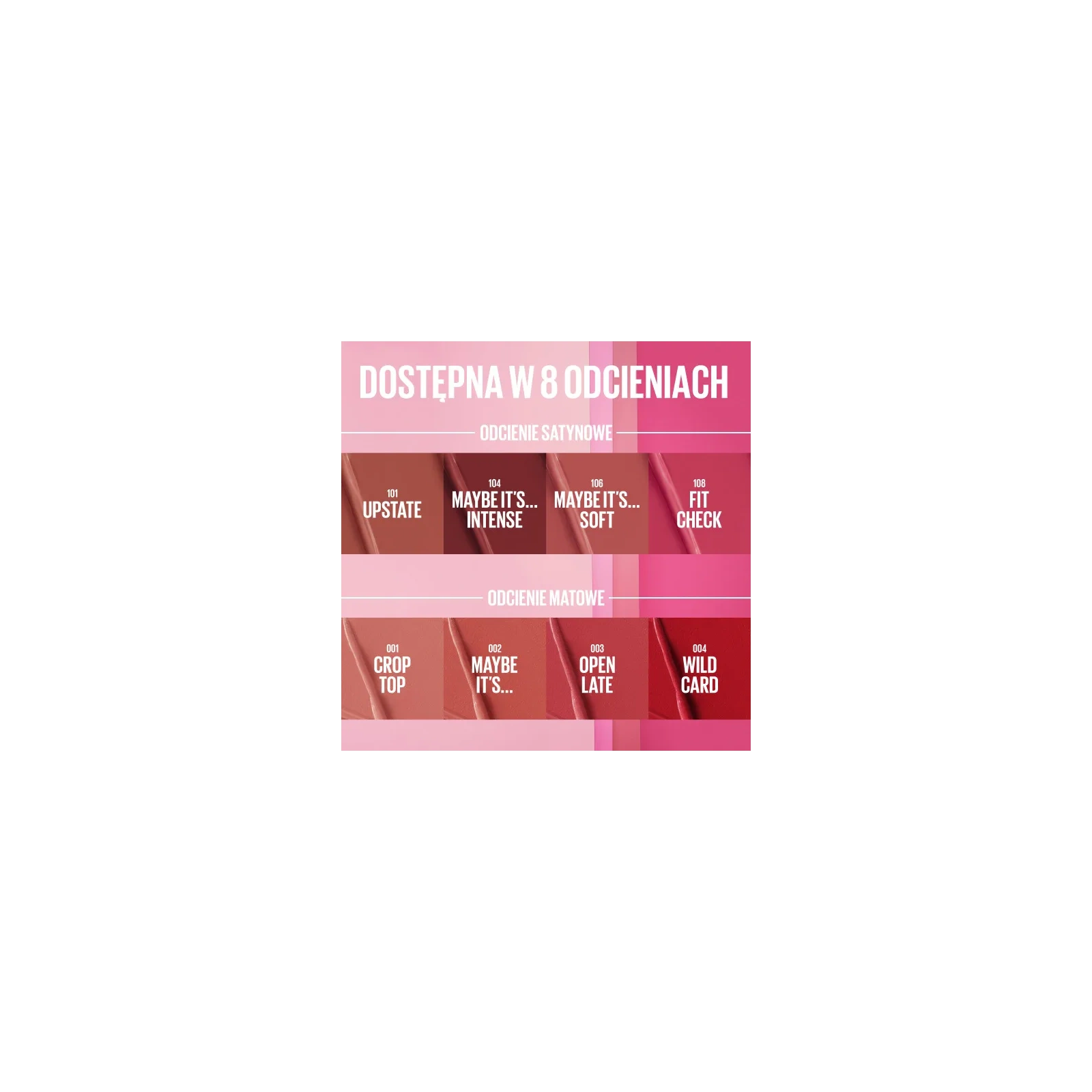 MAYBELLINE Serum Lipstick pomadka do ust 001 Crop Top 4,4g