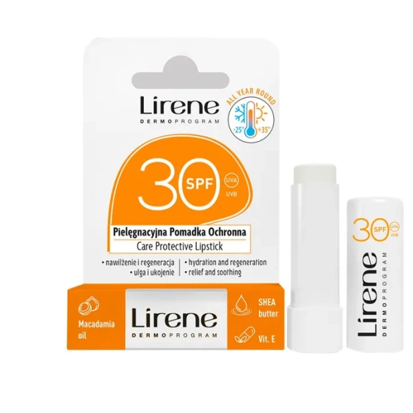 LIRENE Care Protective Lipstick pomadka ochronna Macadamia Oil SPF30 4,6g 