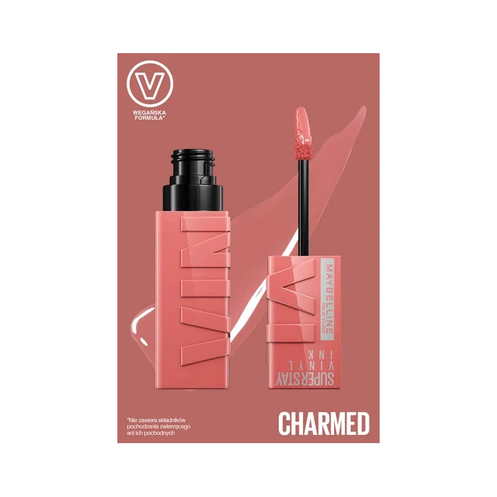 MAYBELLINE Super Stay Vinyl Ink pomadka do ust 100 Charmed 4,2ml 