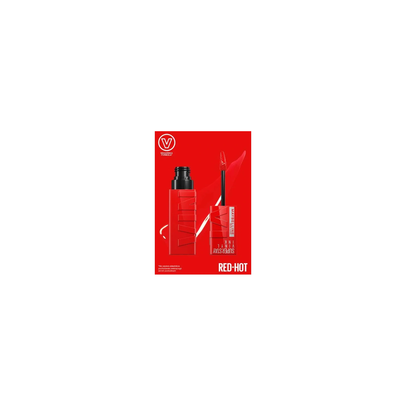 MAYBELLINE Super Stay Vinyl Ink pomadka do ust 025 Red Hot 4,2ml 