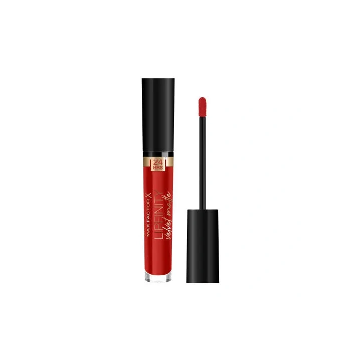 MAX FACTOR Lipfinity Velvet Matte pomadka w płynie 025 Red Luxury 3,5g 