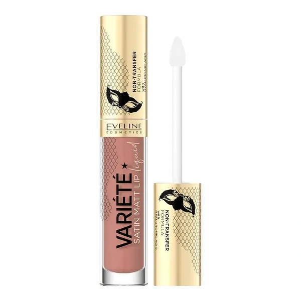 EVELINE Variete Satin Matt Lip pomadka w płynie 05 Peach Mousse 4,5ml