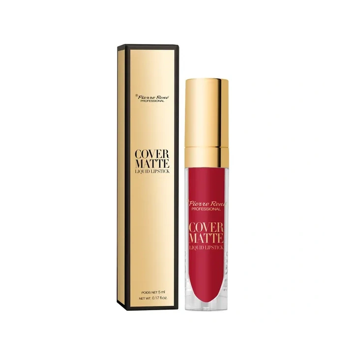 PIERRE RENE Cover Matte płynna matowa pomadka do ust 08 01True Red 5ml