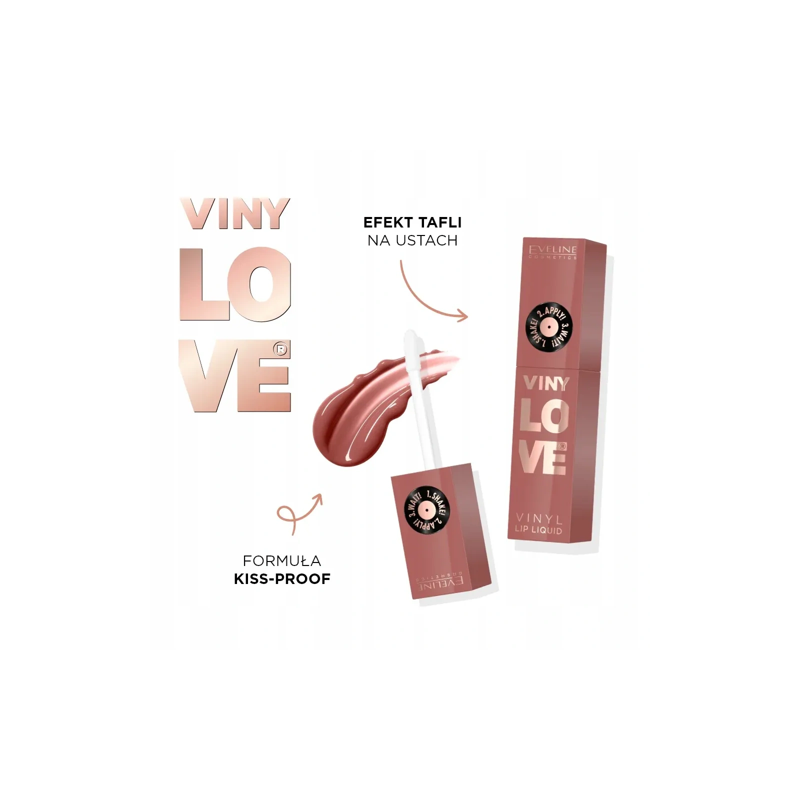 EVELINE VinyLove płynna pomadka do ust z efektem winylowym 02 Dusty 4ml