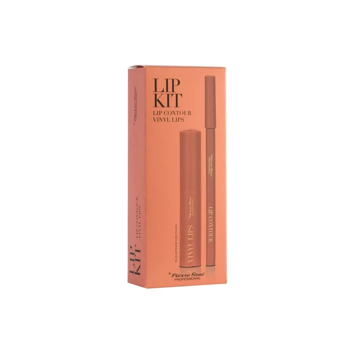 PIERRE RENE Lip Kit zestaw pomadka z kredką do ust 04 Warm Nude Fusion