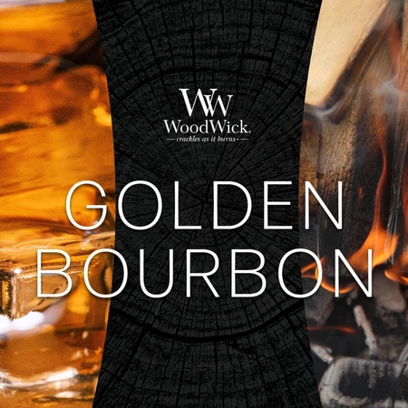 WOODWICK Pluswick Duża świeca w słoiku GOLDEN BOURBON 609,5g