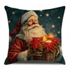 ECARLA Zima świąteczna poszewka na poduszkę 45x45cm Mikołaj POD202