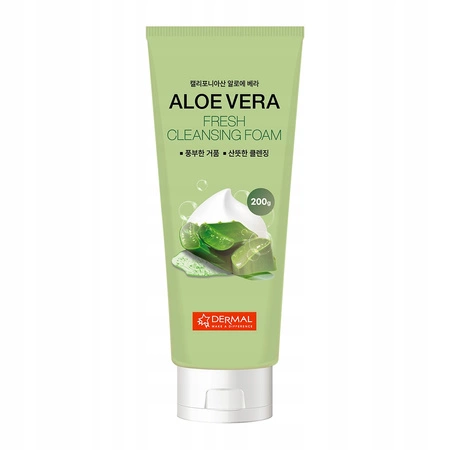 DERMAL Aloe Vera pianka myjąca do twarzy 200g 