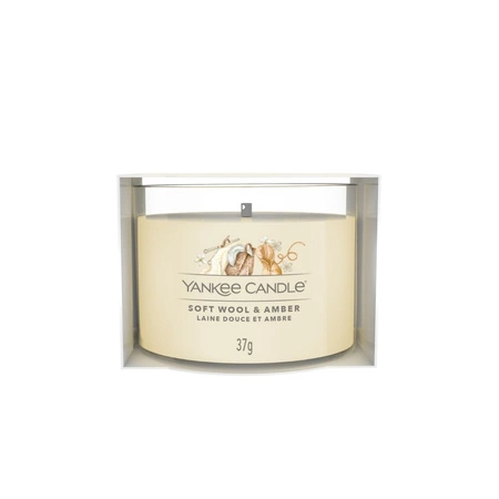 YANKEE CANDLE Signature Mini świeca w słoiku SOFT WOOL & AMBER 37g