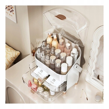 ECARLA organizer szkatułka na kosmetyki biżuterię Biały CB73