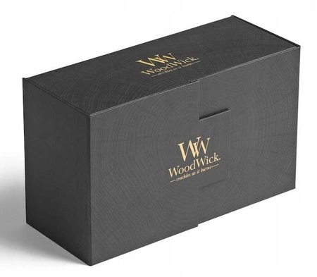 WOODWICK zestaw prezentowy 2 średnie świece Linen, Fireside 2x275g