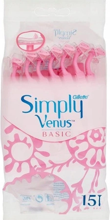 GILLETTE Simply Venus Basic maszynka do golenia jednorazowa dla kobiet 15szt