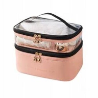 ECARLA kosmetyczka rozkładana dwupoziomowa Różowa KS92WZ4
