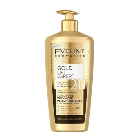 EVELINE Luxury Expert 24K Gold odżywcze mleczko do ciała z drobinkami złota 350ml