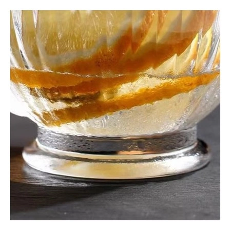 ECARLA zestaw szklanek, filiżanek ryflowanych dużych 430ml Bezbarwne SZK150