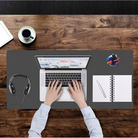 ECARLA podkładka na biurko dwustronna 50x80cm Szaro Grafitowa MP47WZ2