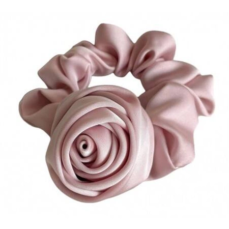 ECARLA gumka-frotka do włosów z Różą Różowa GUM163R