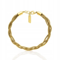 ECARLA bransoletka na rękę ze stali chirurgicznej pozłacanej BST1564