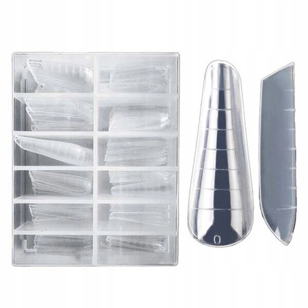 KABOS Dual Forms formy do akrylożelu Migdał Rosyjski 12 rozmiarów po 10szt