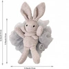 ECARLA myjka gąbka do mycia ciała na mokro Falbanki Bunny Szara 15cm GB10SZ