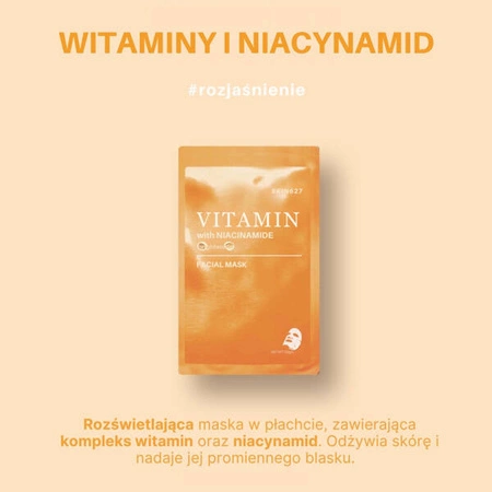 SKIN627 Facial Mask maska do twarzy w płacie Vitamin & Niacinamide 22ml