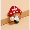 ECARLA broszka Grzybek Muchomorek z perłą Czerwony BZ191