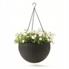 ECARLA doniczka na kwiaty wisząca 21 cm Brązowa 1szt 