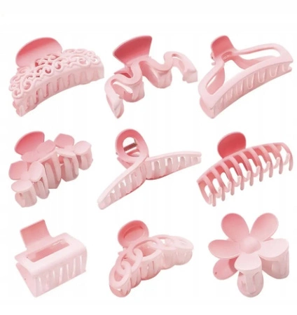 ECARLA spinka-klamra do włosów XL 9cm Ombre Róż SP219