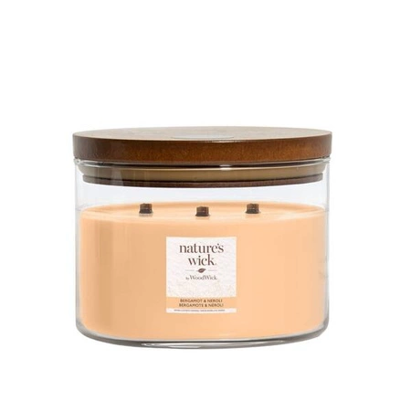 WOODWICK Natures Wick świeca w słoiku Bergamot & Neroli 433g 