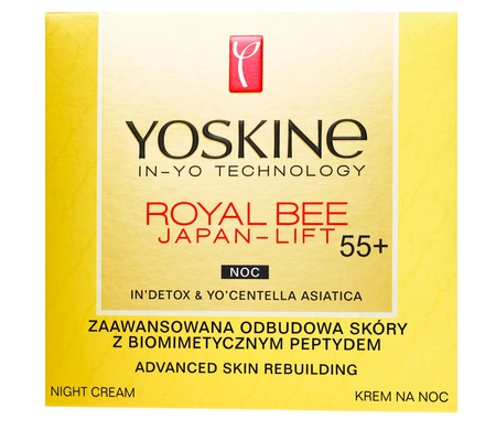 DAX Yoskine Royal Bee Japan Lift krem do twarzy odbudowa skóry noc 55+ 50ml