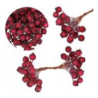 ECARLA Ozdoba Świąteczna wiązka OWOCE JARZĘBINY 20szt Czerwone GLZ02