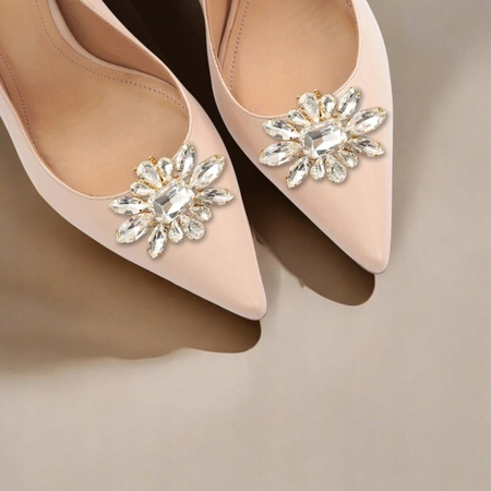 ECARLA klipsy do butów z kryształkami KDB53 2szt