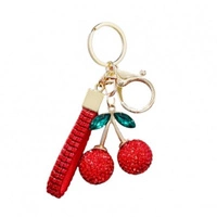 ECARLA brelok do kluczy WISIENKI z cyrkoniami Czerwone BRL365