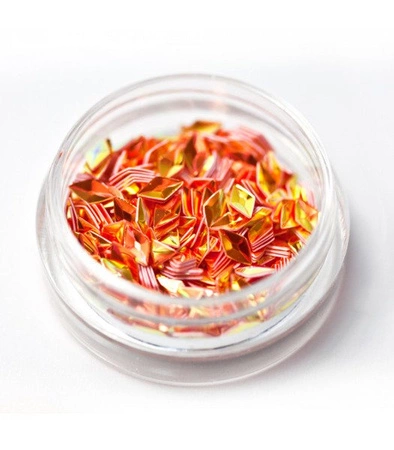 NEESS Blink Efekt Jet ozdoba na paznokcie romby 3404 Złoty 1g