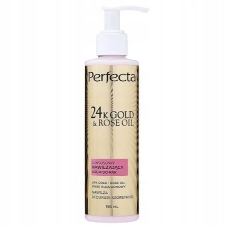 DAX PERFECTA 24k Gold & Rose Oil luksusowy krem do rąk nawilżający 195ml