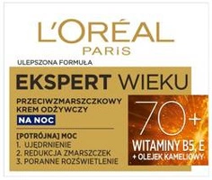 L'OREAL Ekspert Wieku 70+ przeciwzmarszczkowy krem odżywczy na noc 50ml
