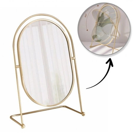 ECARLA lusterko kosmetyczne stojące, jednostronne wysokość 27cm L21