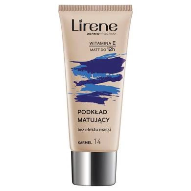 LIRENE Nature Matt fluid matujący 14 Karmel 30ml