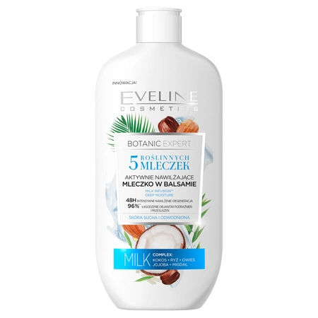 EVELINE Botanic Expert balsam do ciała 5 Roślinnych Mleczek 350ml