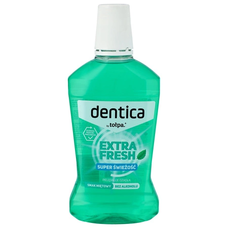 TOŁPA Dentica płyn do płukania jamy ustnej bez alkoholu miętowy Extra Fresh 500ml