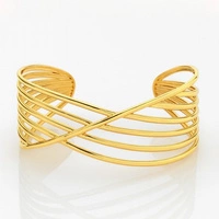 ECARLA bransoletka na rękę ze stali chirurgicznej pozłacanej BST1578