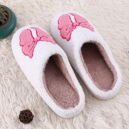 ECARLA kapcie ocieplane, antypoślizgowe z Kokardą, rozmiar 39 PAN03R39