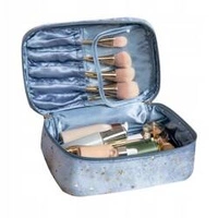 ECARLA kuferek kosmetyczka 2w1 rozkładana, niebieska KS97N