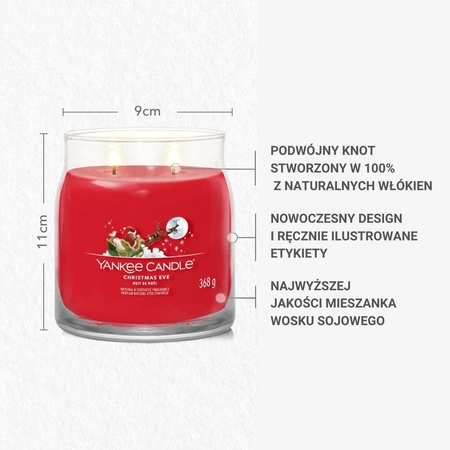 YANKEE CANDLE Signature Średnia świeca w słoiku CHRISTMAS EVE 368g