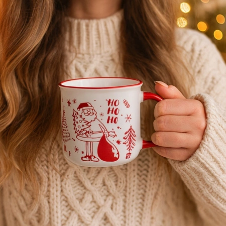 ECARLA kubek świąteczny z uchem MIKOŁAJ 350ml KB14