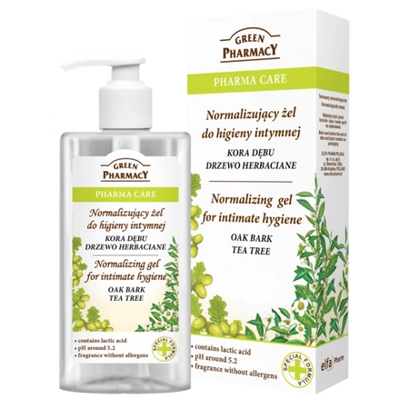 VIS PLANTIS Green Pharmacy żel do higieny intymnej Kora Dębu i Drzewo Herbaciane 300ml