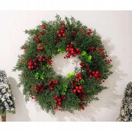 ECARLA girlanda świąteczna wieniec ozdoba na drzwi stroik 45cm WSN22