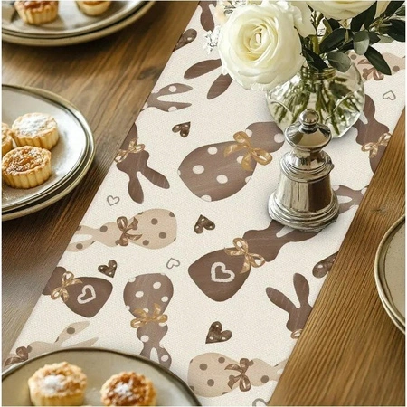 ECARLA bieżnik na stół świąteczny 180x33cm Króliczki BZK02