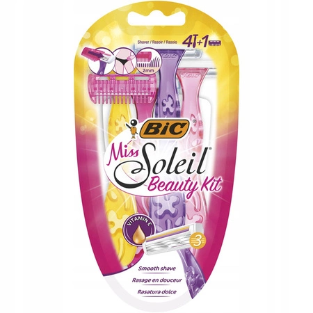 BIC Miss Soleil Beauty Kit golarki 3-ostrzowe 4szt